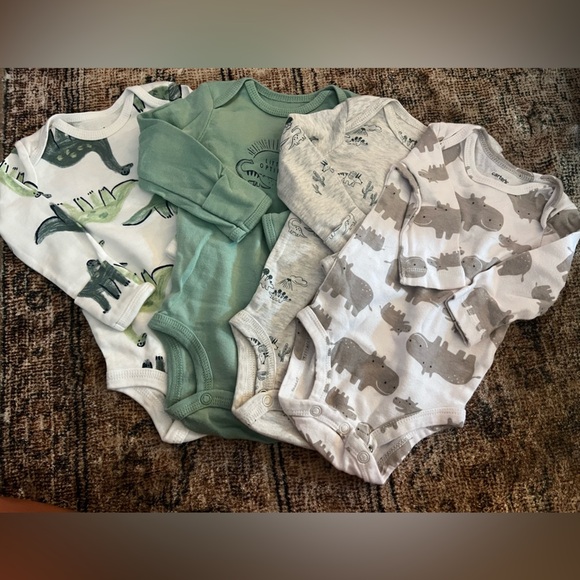 Carter’s Dinosaur and Animal Print Kids One Pieces Set 3 Months - Picture 1 of 1